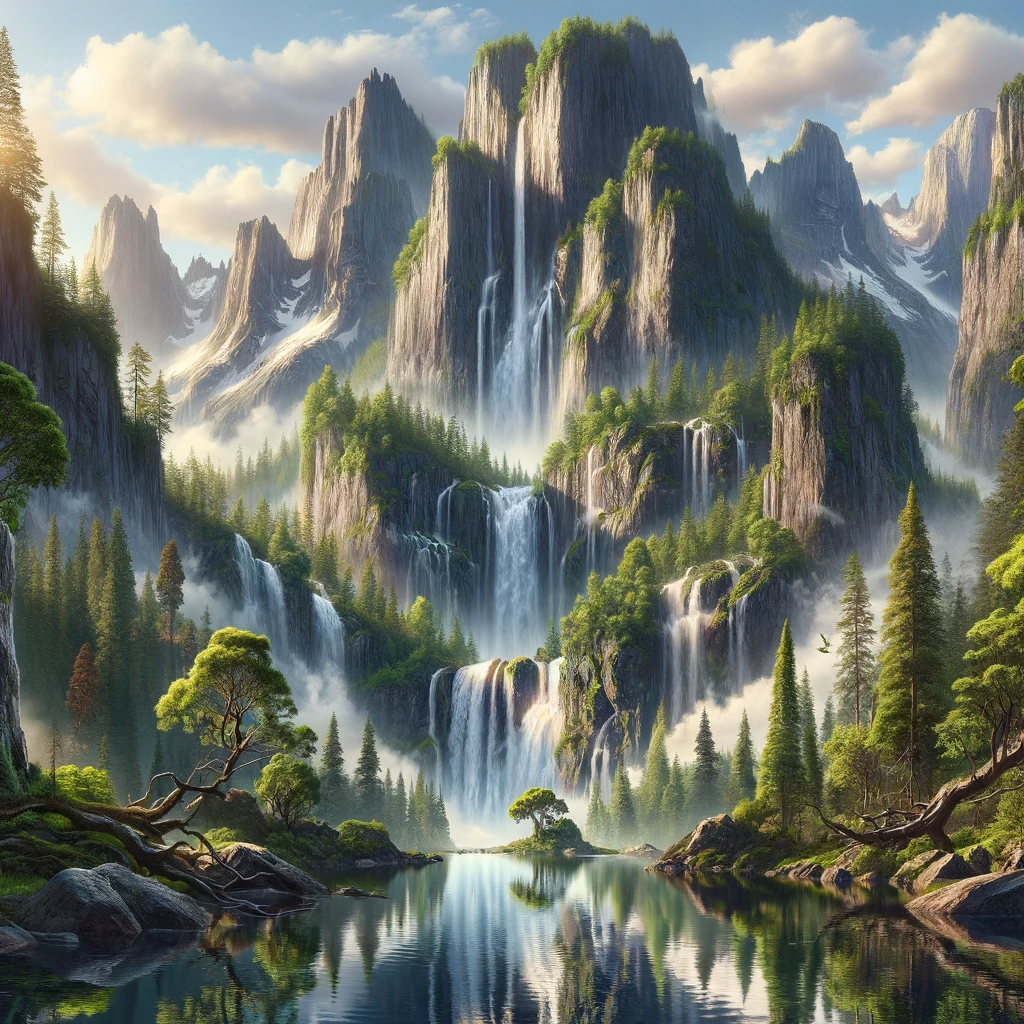 DALL·E 2023-11-25 00.37.03 - A highly realistic photo-like epic illustration of a breathtaking natural scene. The image should showcase majestic mountains, a stunning waterfall ca.png