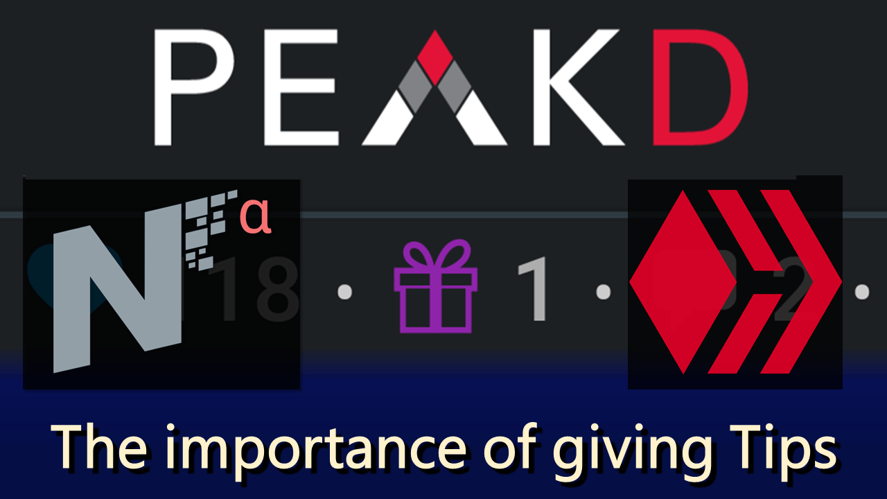 The importance of giving Tips Hive PeakD Noise cash.png