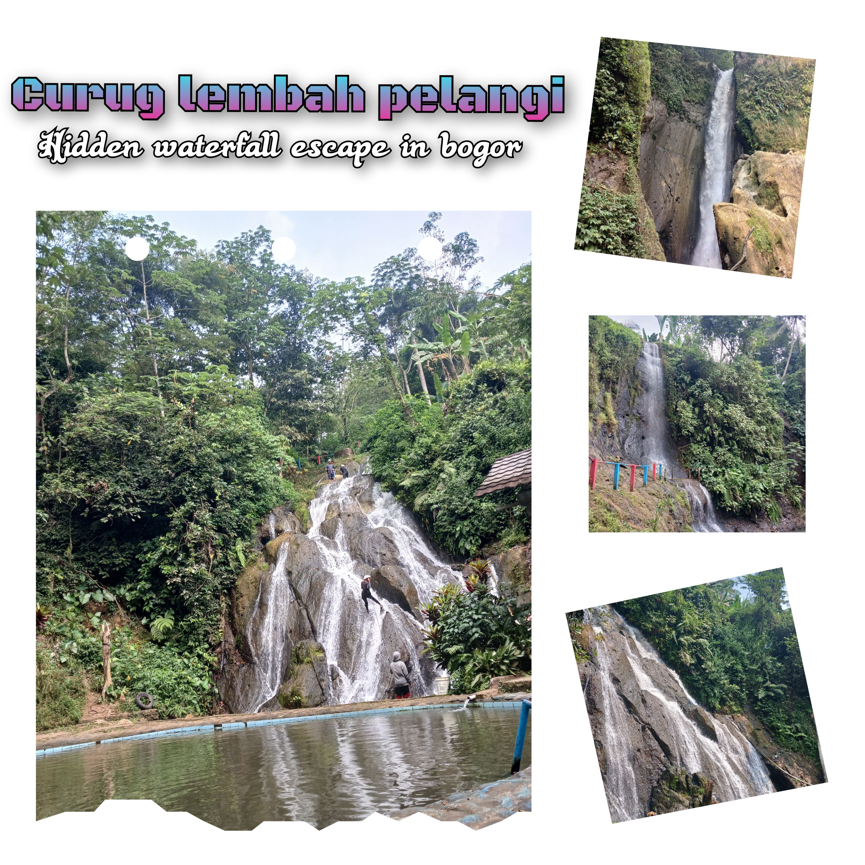 ‎🎒 One Day Trip to Curug Lembah Pelangi - hidden waterfall escape in bogor🌈