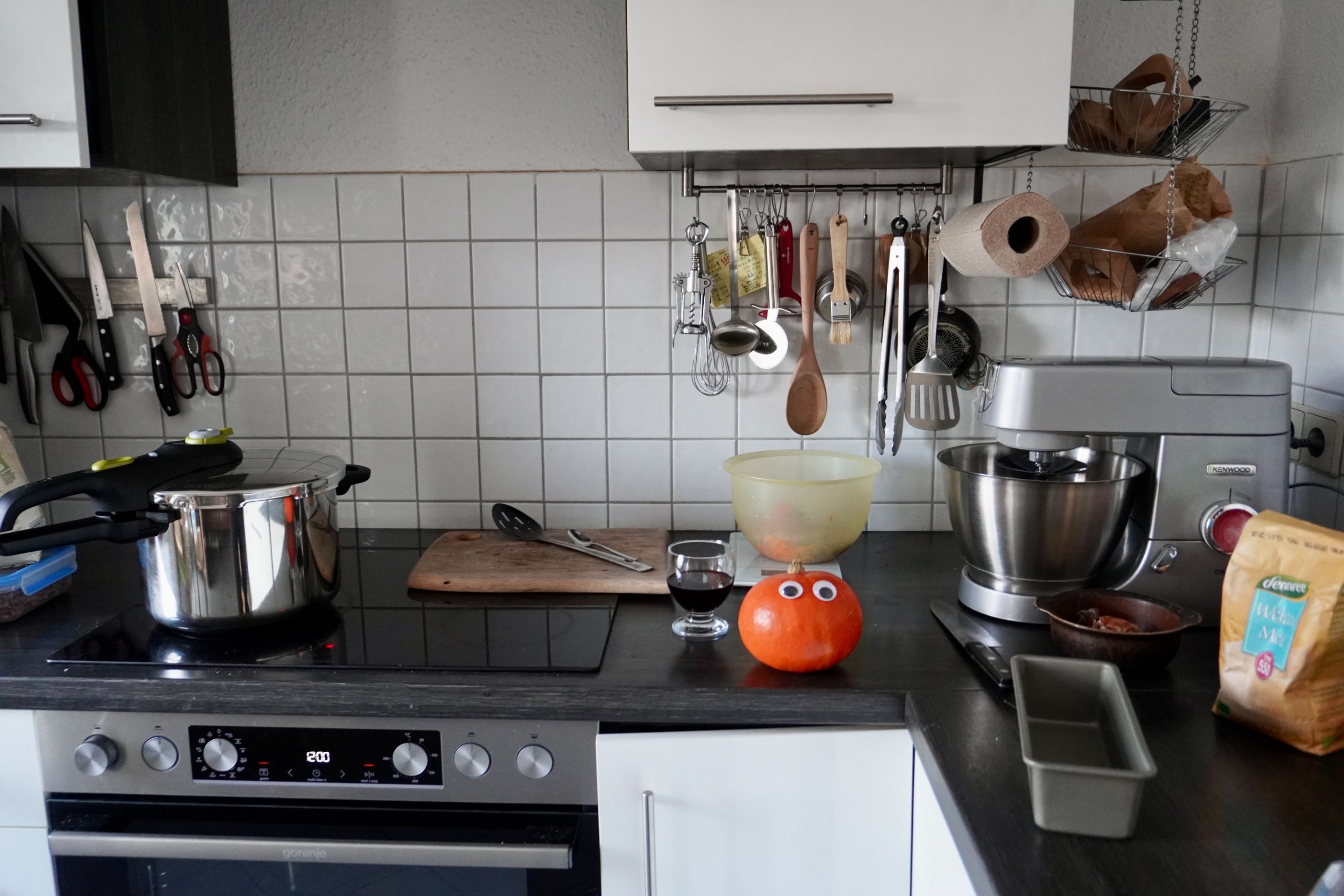 No news. Cooking with instrumental music and wine