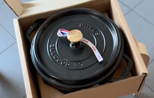Staub “birthday pot” that arrived just in time