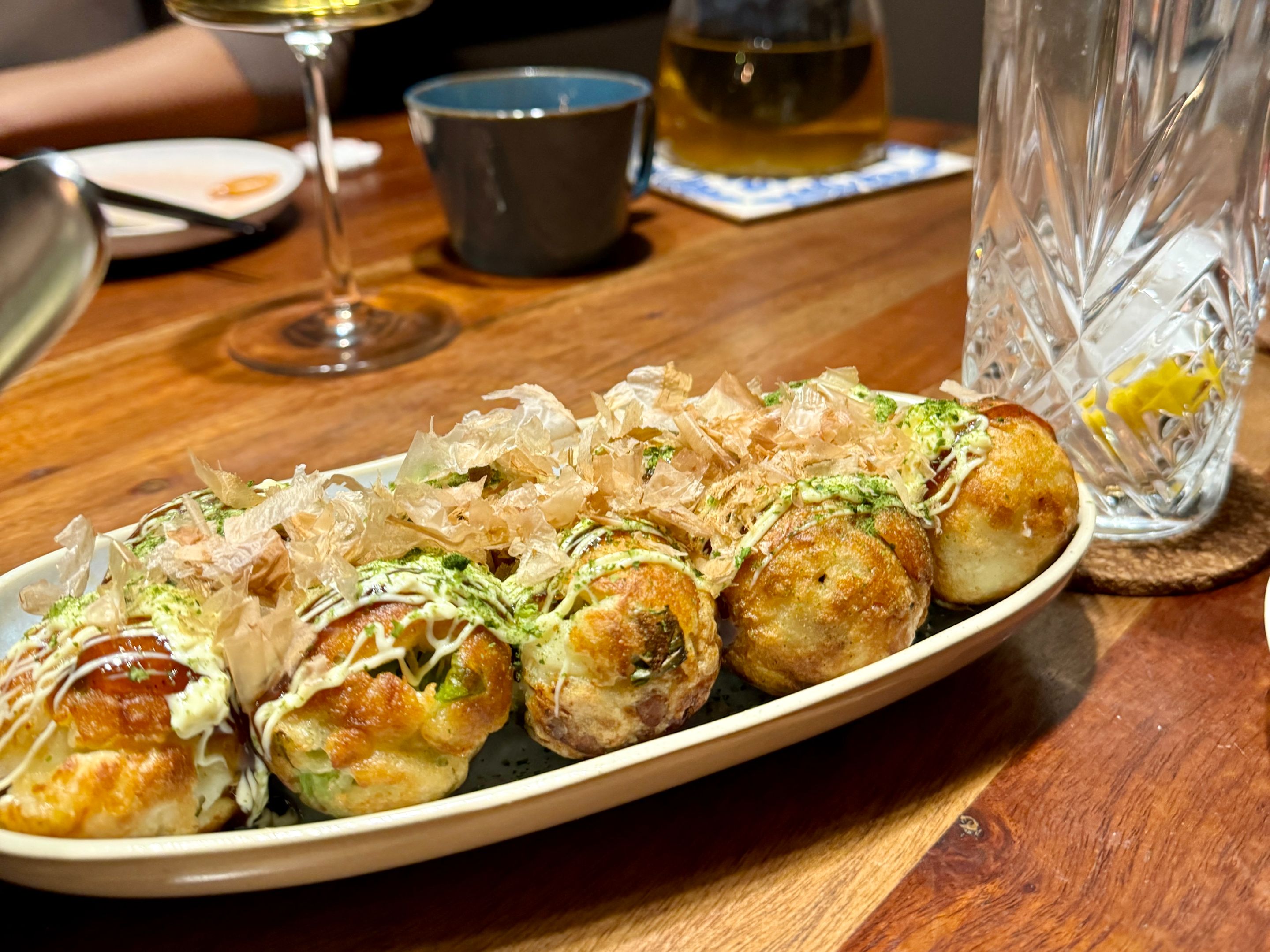 Gin and Tonic with Takoyaki