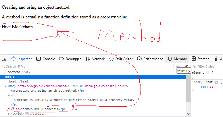 Access to object methods
