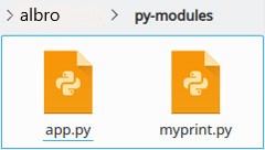 Python Modules Example Folder