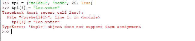 Error changing tuple element value in Python