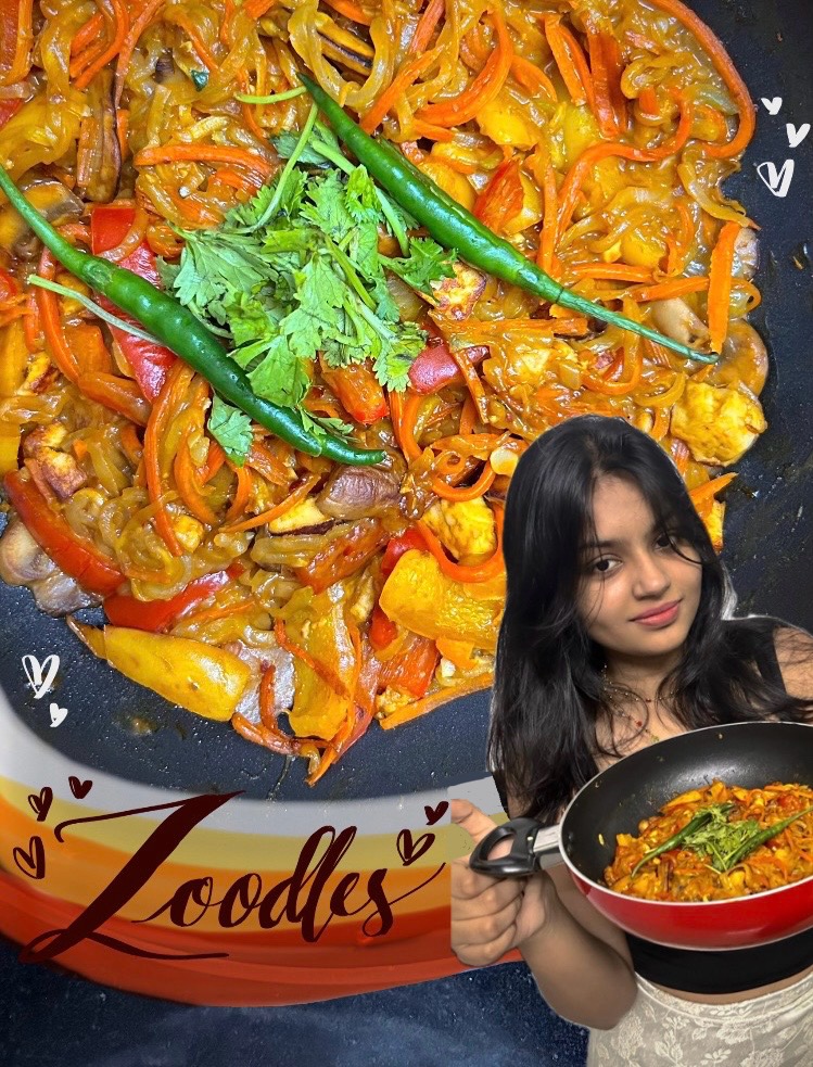  Rainbow Veg Zoodles Stir-Fry 