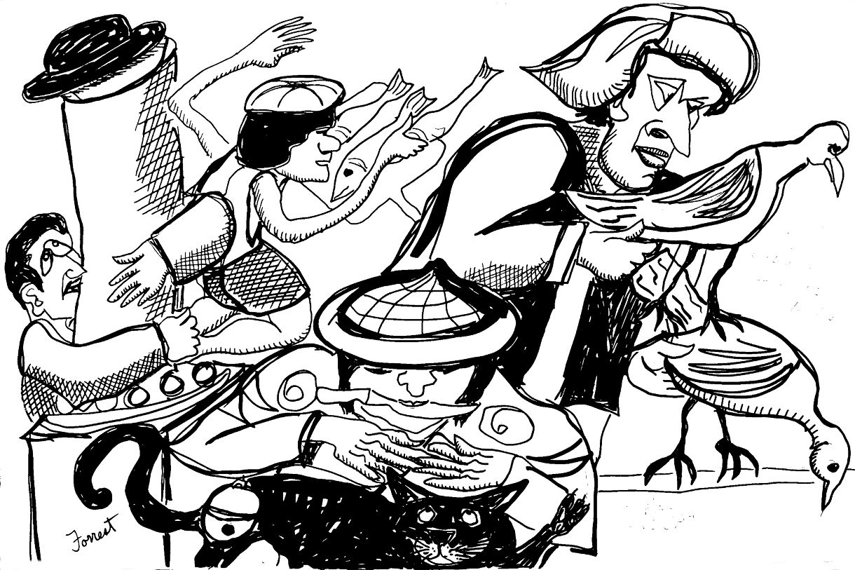 forrest_the_masters_revisited_pieter_bruegel_herring_for_sake_of_roes_dont_count_chickens_bells_cat_hat_on_pillar_ink_2015_w.jpg