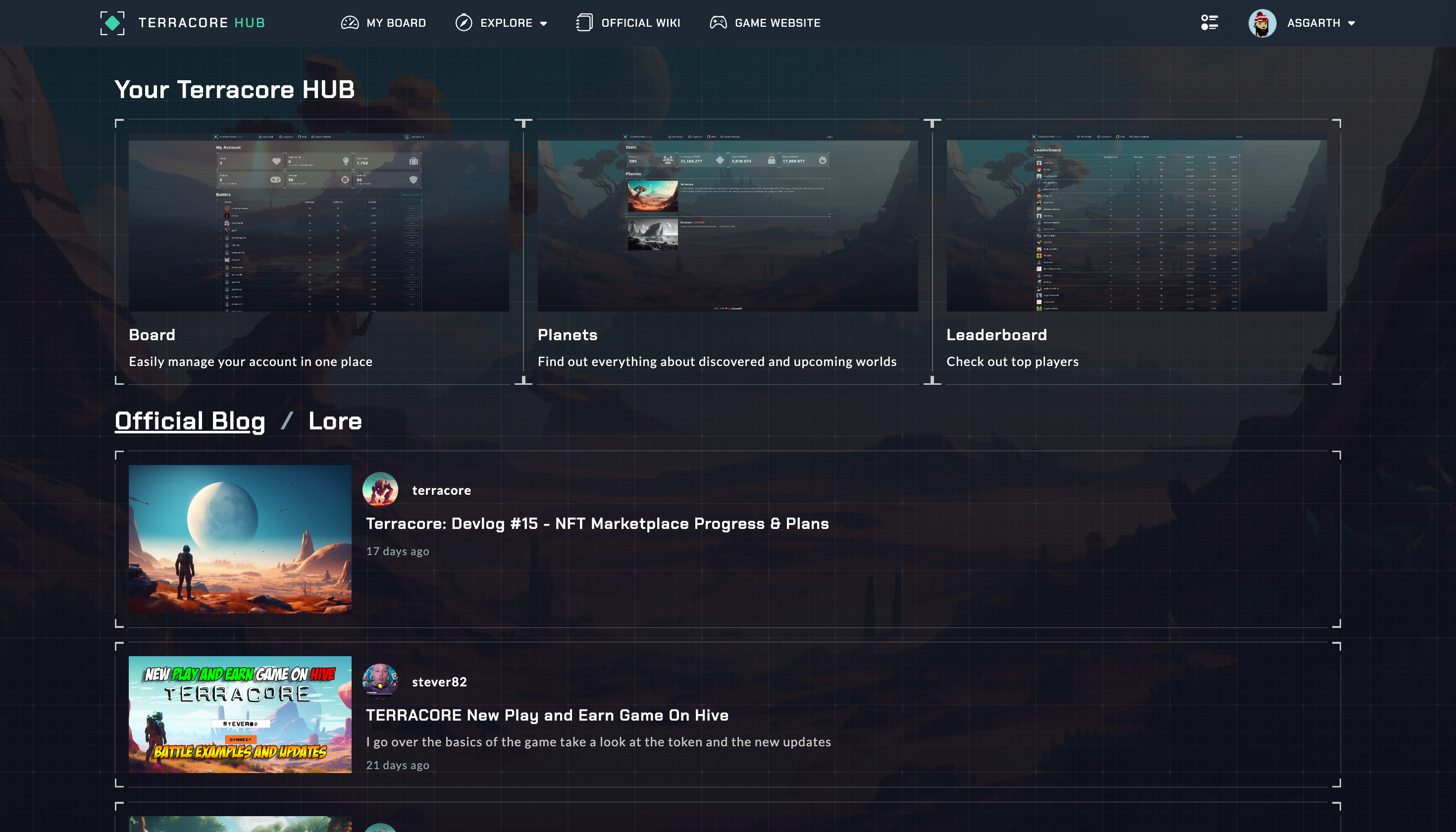 Terracore HUB - Landing Page