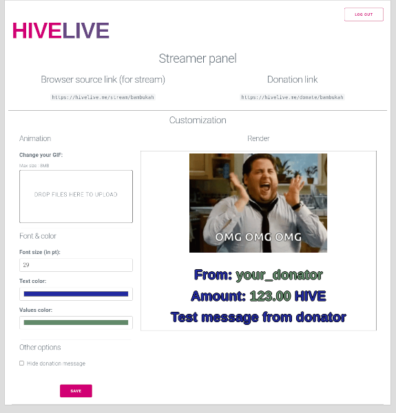 Picture of post : HiveLive Update : streamer panel and customisation.