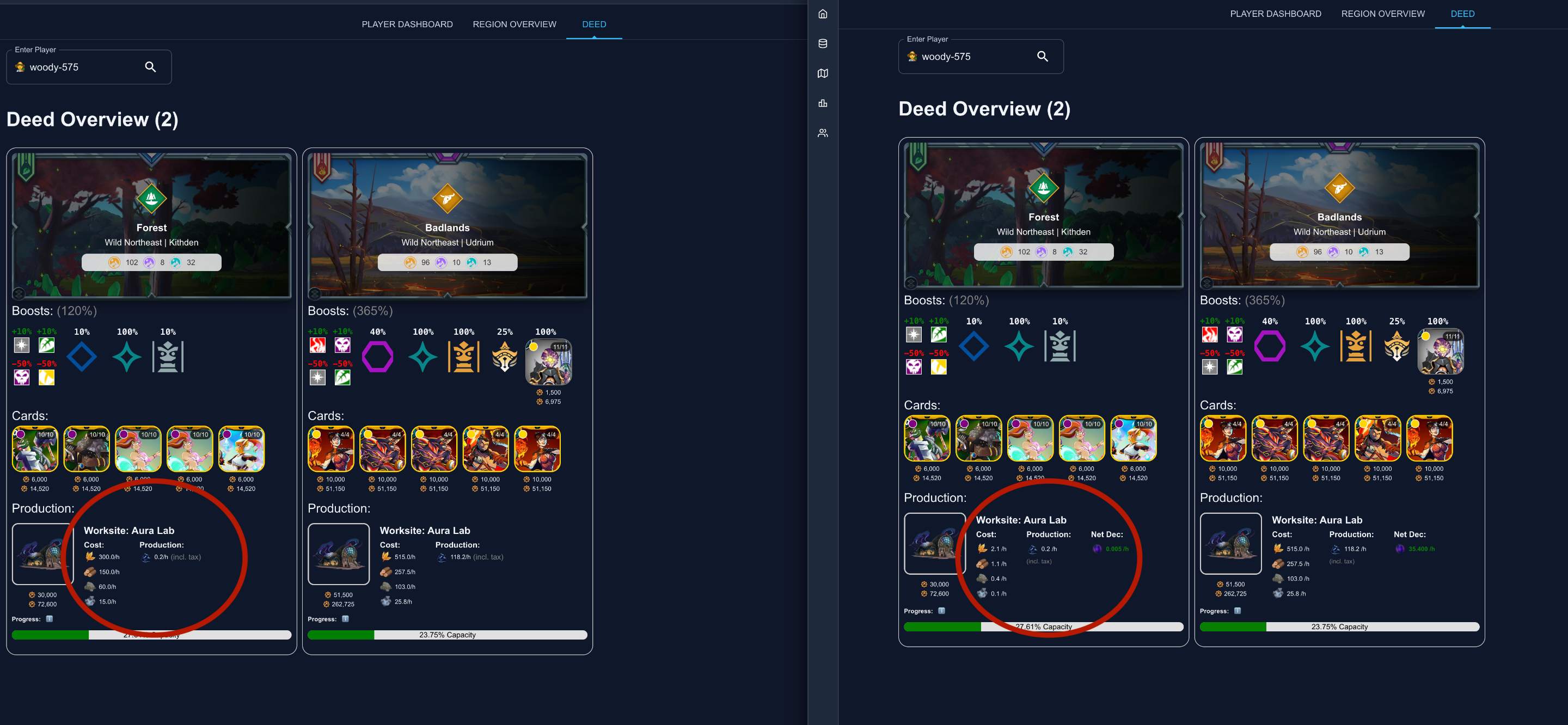 Left: Before Fix, Right: After Fix