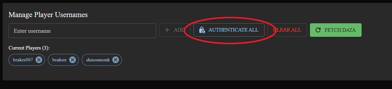 Authenticate All: will do authenticate one by one