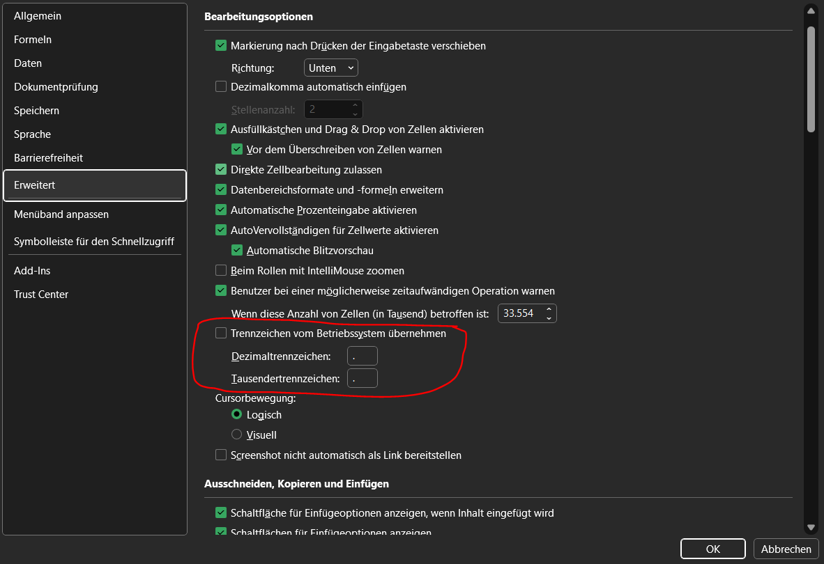 I know, that Virus again. Change both to a dot, that should fix the punctuation problem.