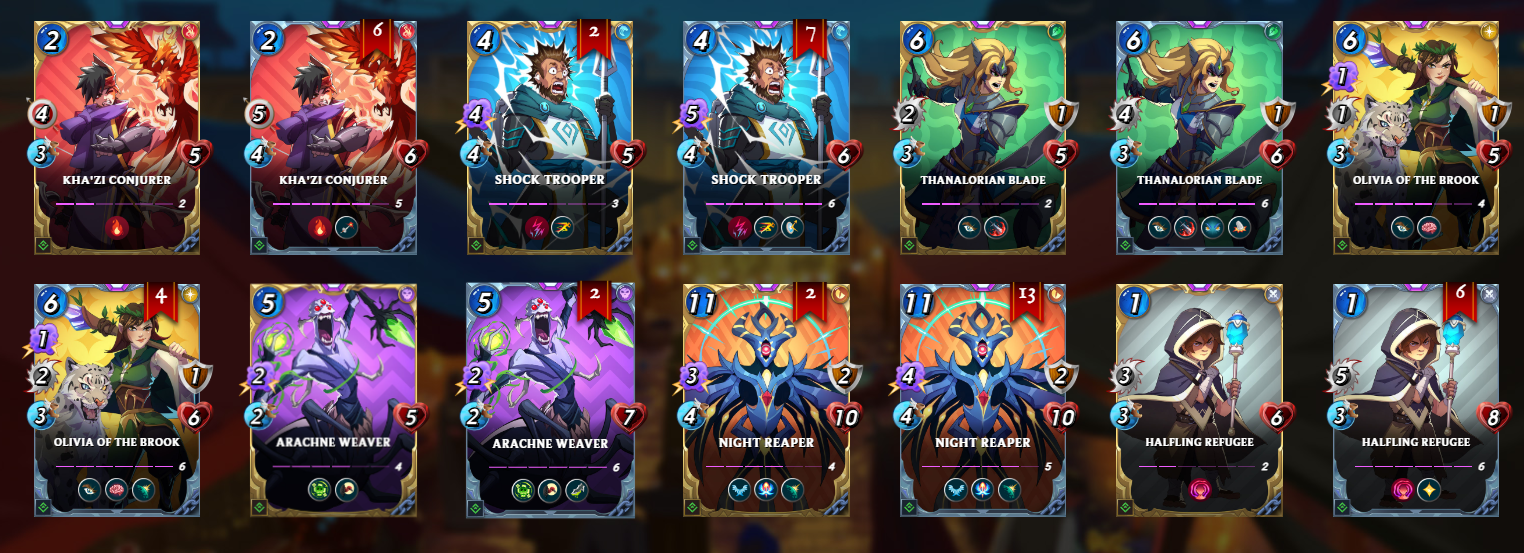 One more BCX of the Reaper, but 9 missing for the Conjurer. The rest is finally maxed. I have to learn how to use Olivia now, I was told her at max was the key card to getting a higher win rate - we'll see!