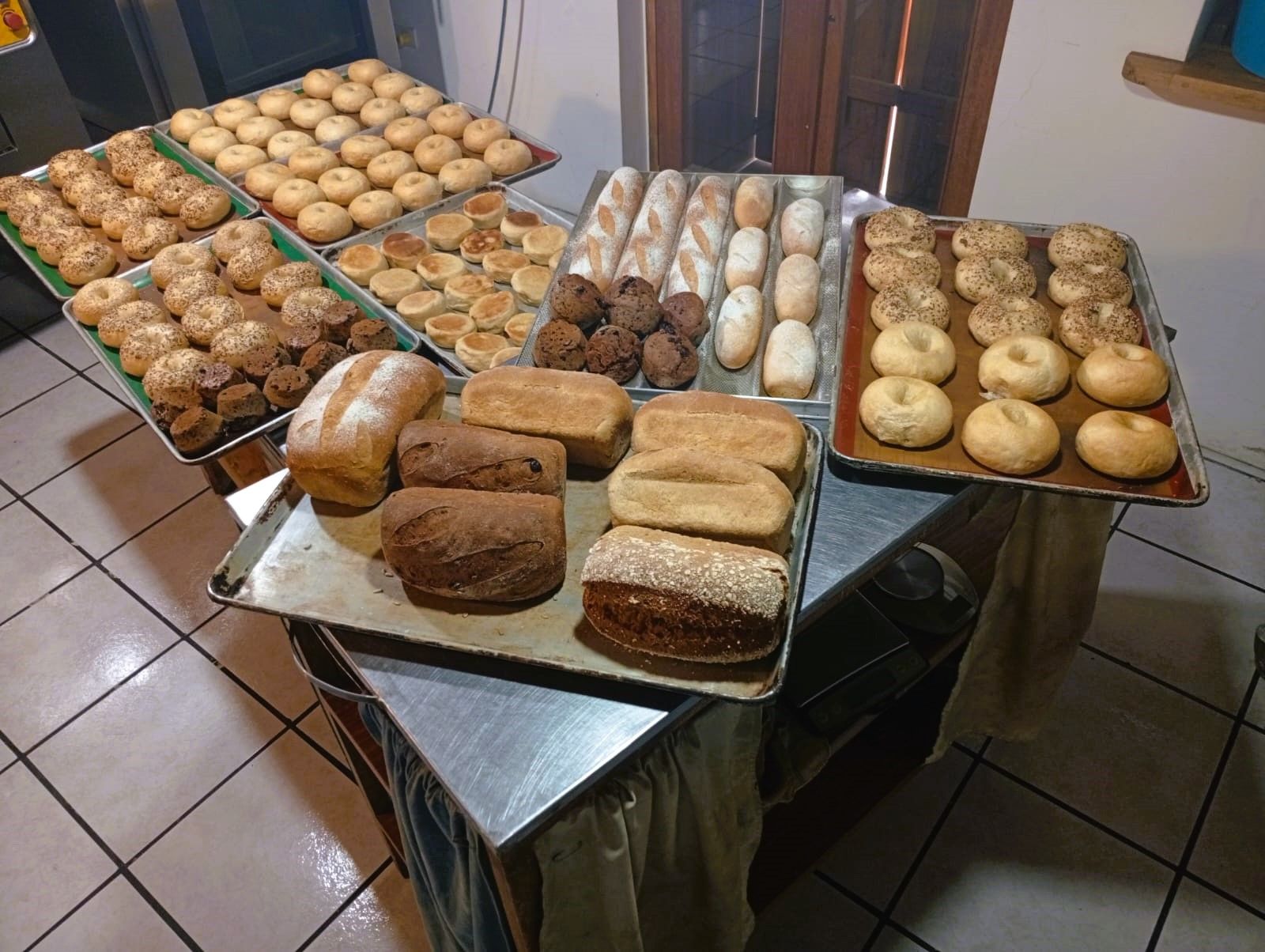Part of the bread that we can't deliver. It's really sad, as today's batch came out incredibly beautiful.