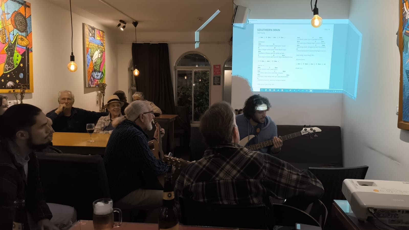 Jamsessions are my weekend favorite. We upgraded by using a projector now, for song texts and chords. Awesome.