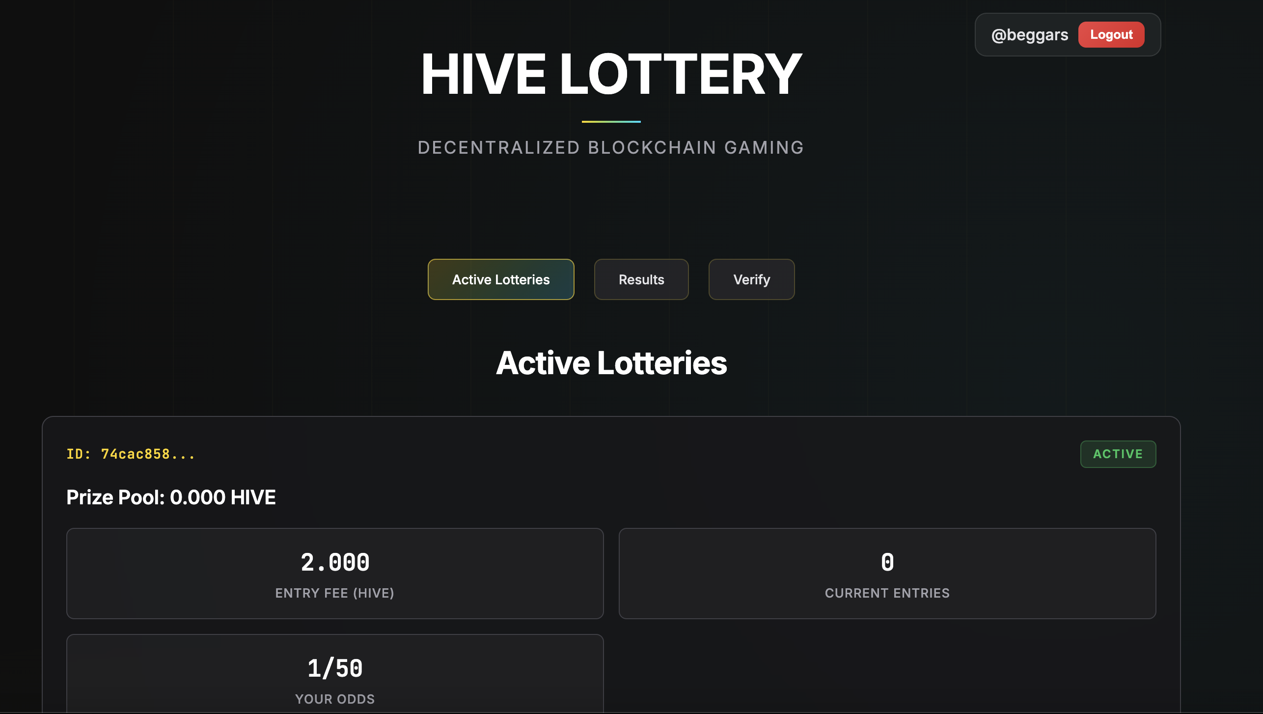 Introducing Hive Lottery: A Fast, Fair, On-Chain Lottery Built for the Hive Blockchain