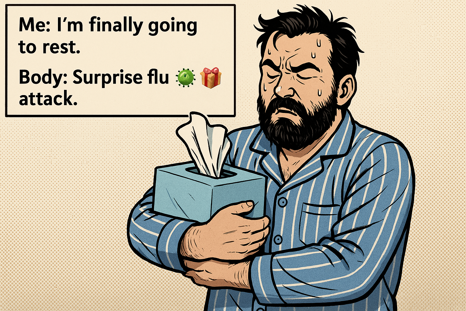 20250417_1732_Flu's Surprise Attack_simple_compose_01js25yymdfft8mjenay5jqsam.png