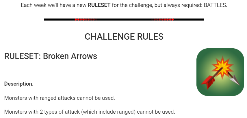 BROKEN ARROWS weekly challenge