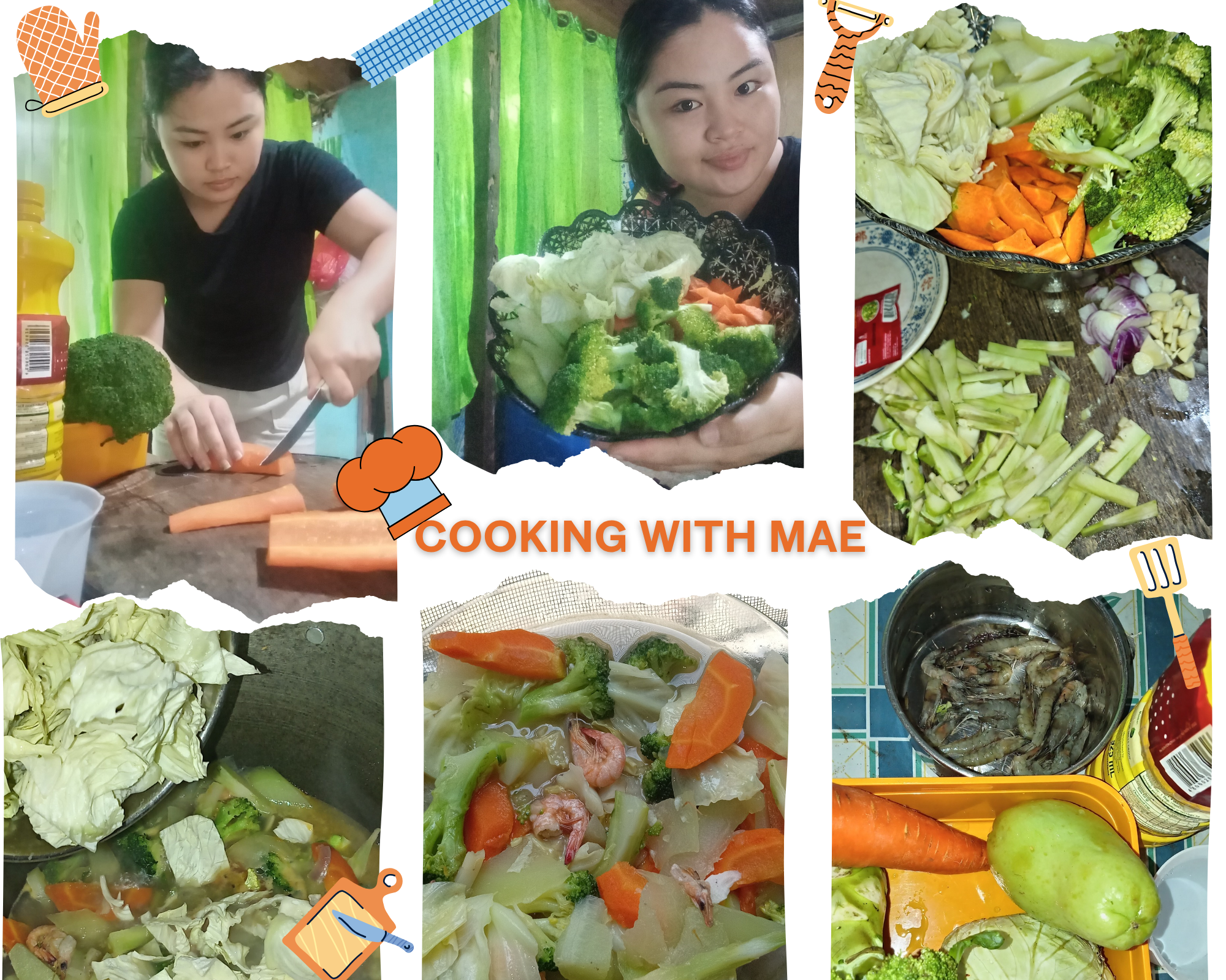 Colors on the plate: Cooking Chopsuey with Shrimp(4th in the Kitchen Series) 🥕🥦🧅🧄🍤🥬