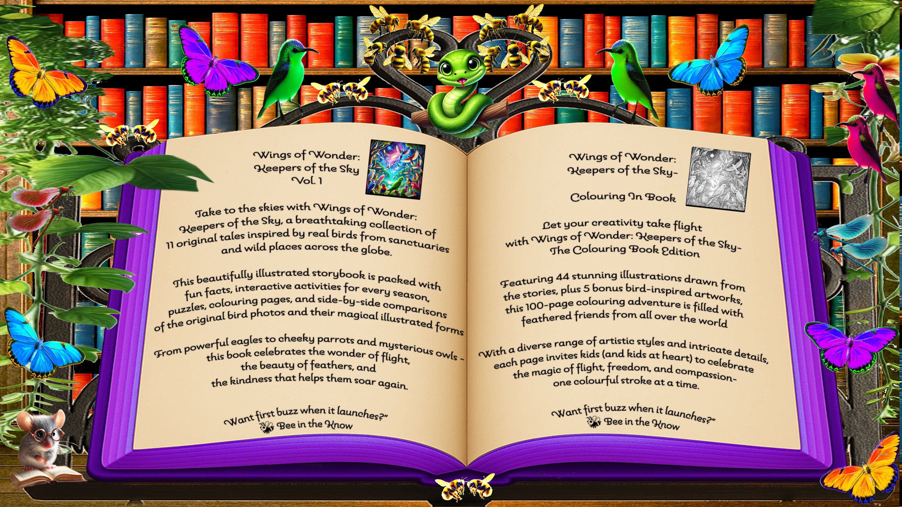 05E_sweet sting stories- WINGS OF WONDER-KEEPERS OF THE SKY- VOLUME 1 storybook AND COLOURING IN BOOK_spread_BEE IN THE KNOW.png