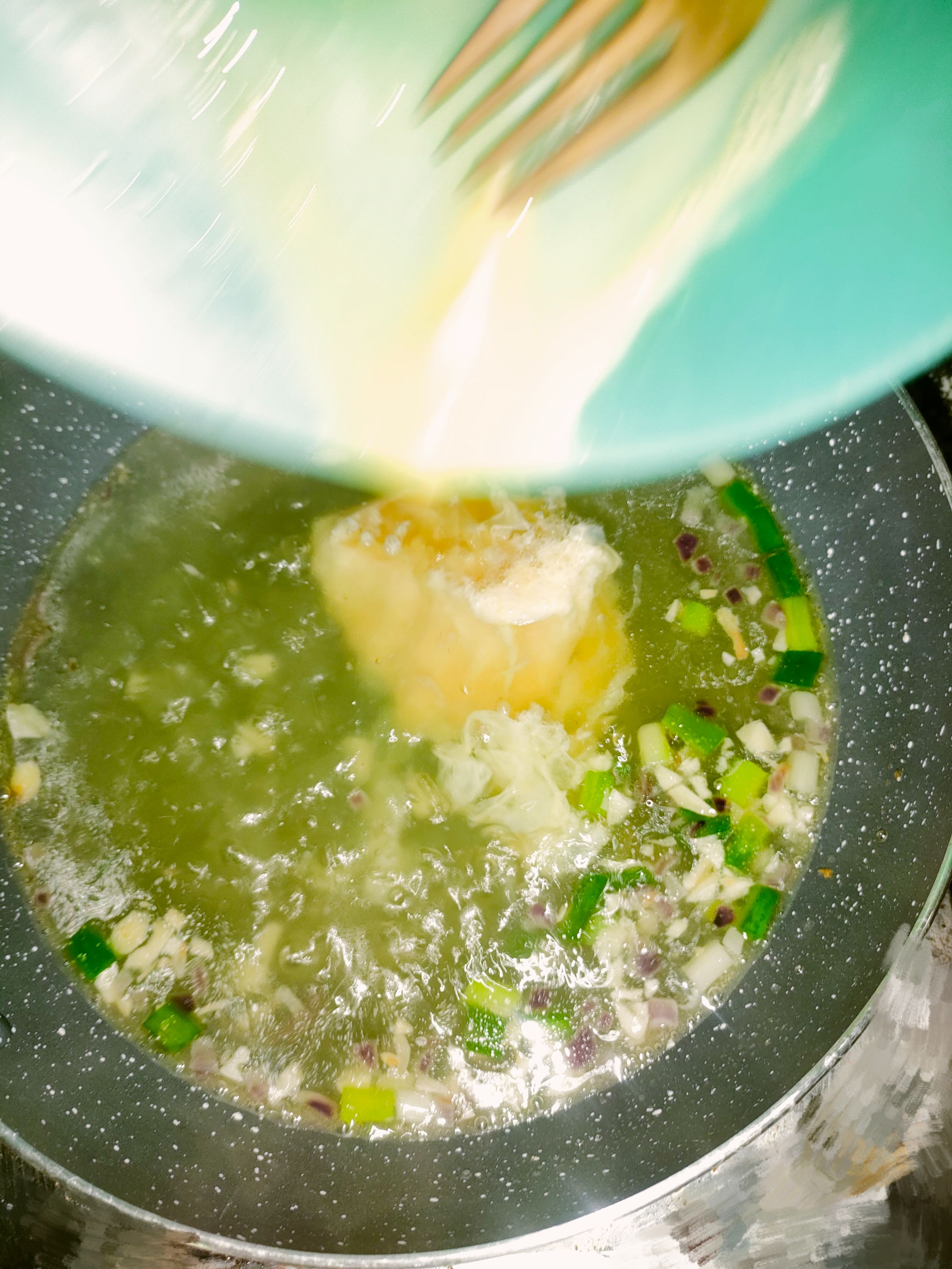 add the beaten egg & stir gradually.jpg