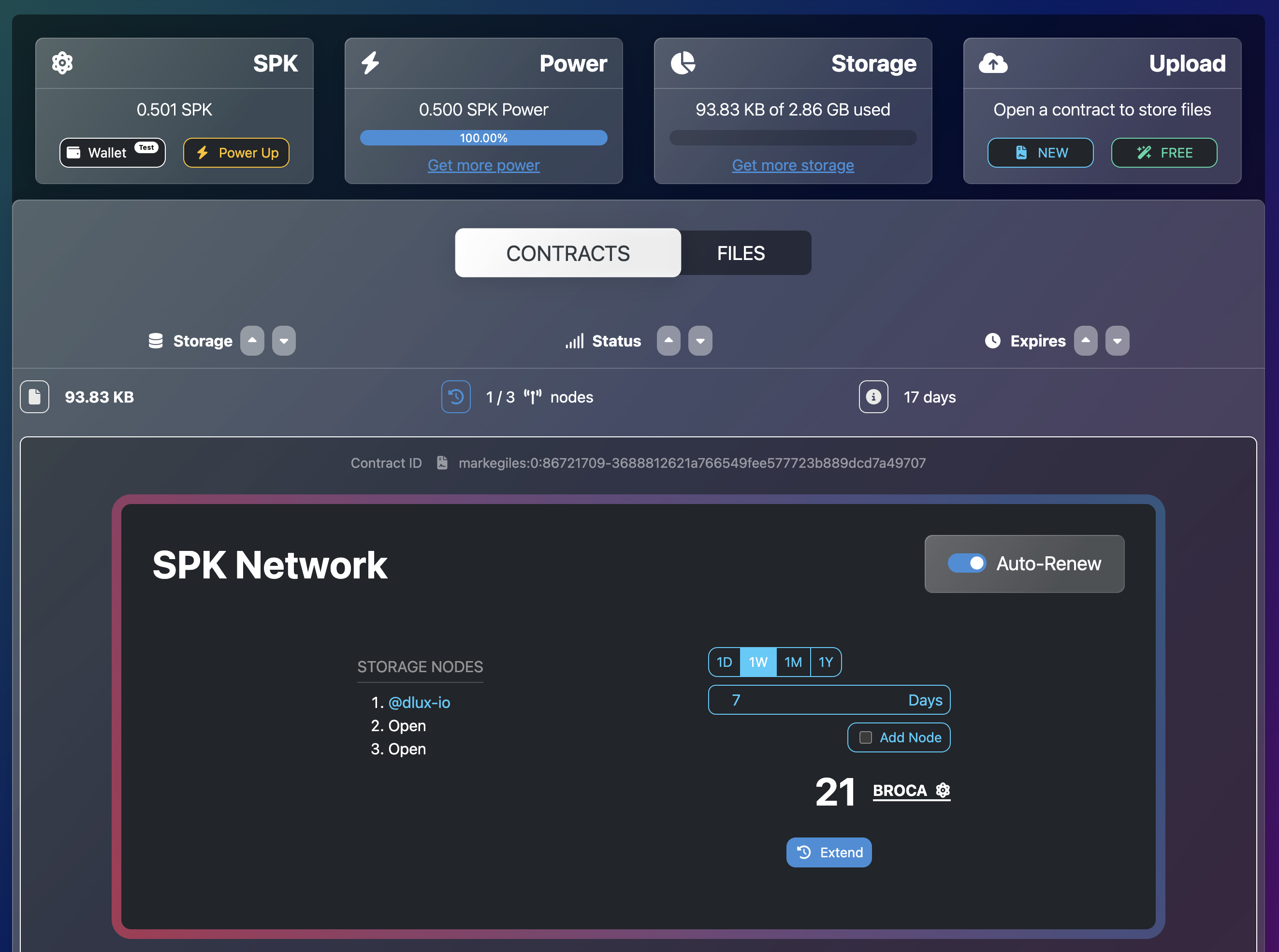 SPK Network Contract System