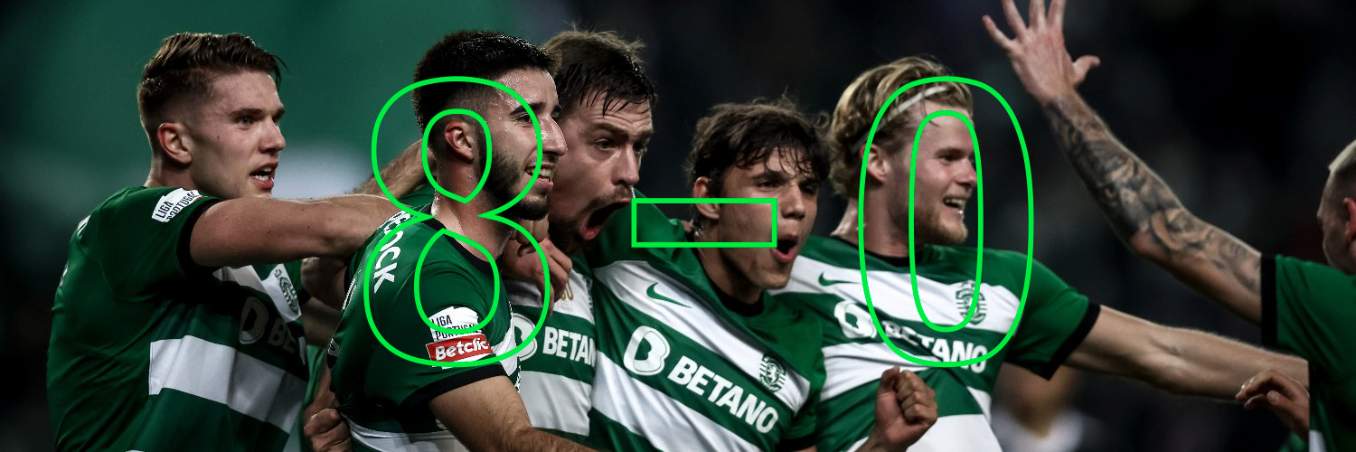 Banner credits for X Sporting account, 8-0 by me