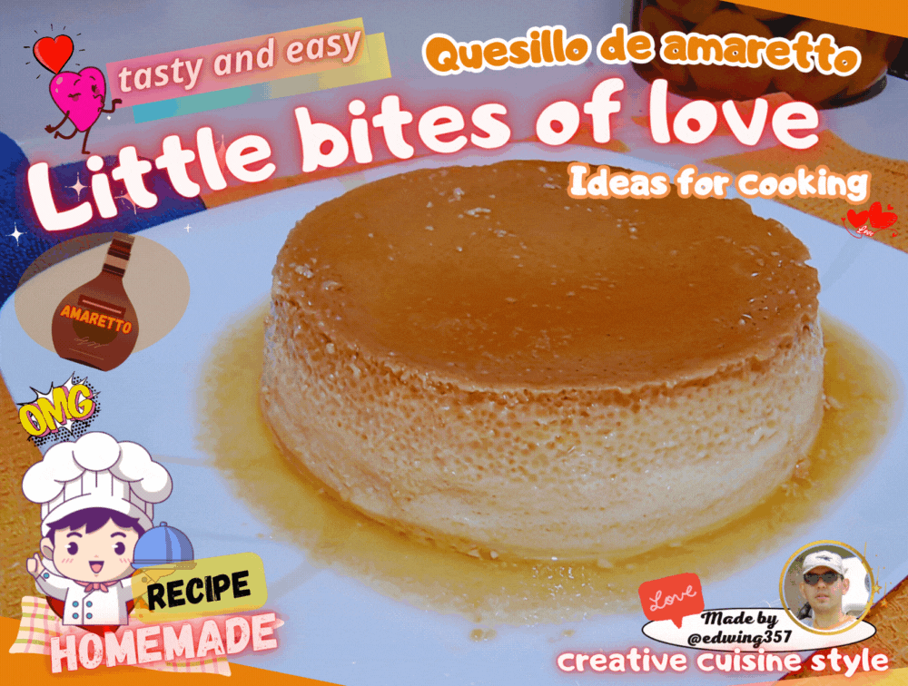 pan d…
Payout: 0.000 HBDLittle bites of love / Quesillo de amaretto
2024-09-26 20:35___ ![Little bites of love.gif