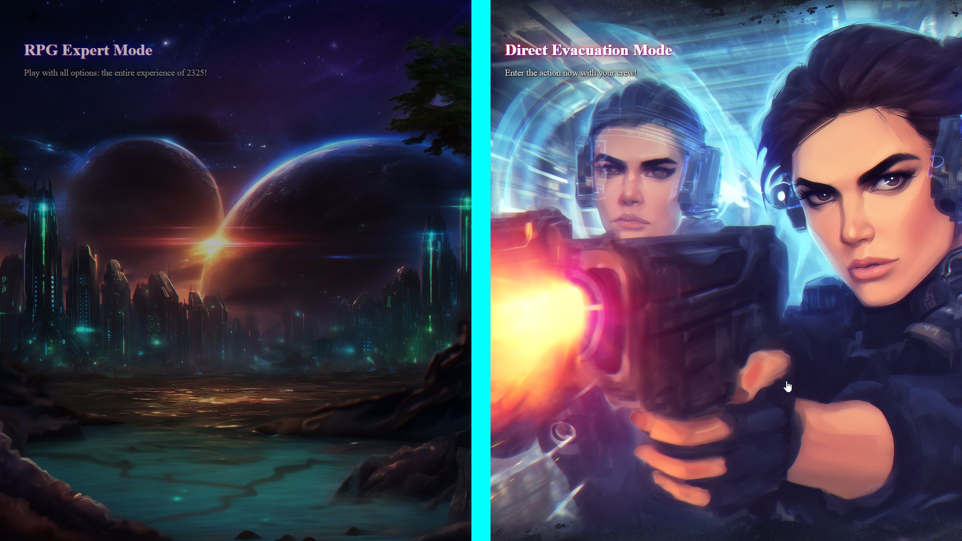 There are two game modes proposed when starting a new full game of EXODE. "Direct Evacuation" is the fastest!