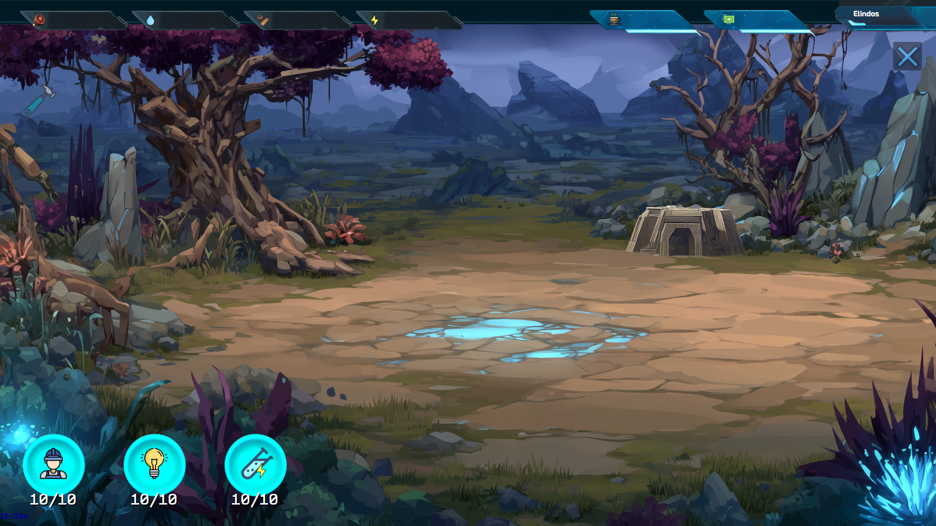 Same screen after adding a building - inserted ingame on any landscape by our adapting script.