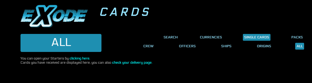 You can filter by any type of card but also search by a specific term; it will filter from title, category, but also traits on this card.