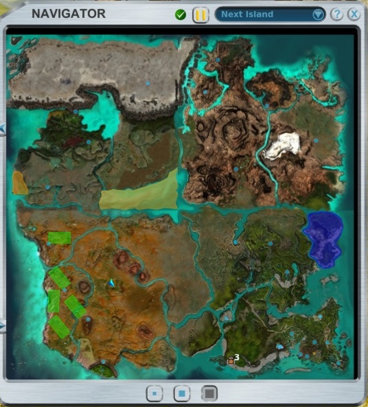 Next Island Entropia Universe map with teleport loctions.jpg