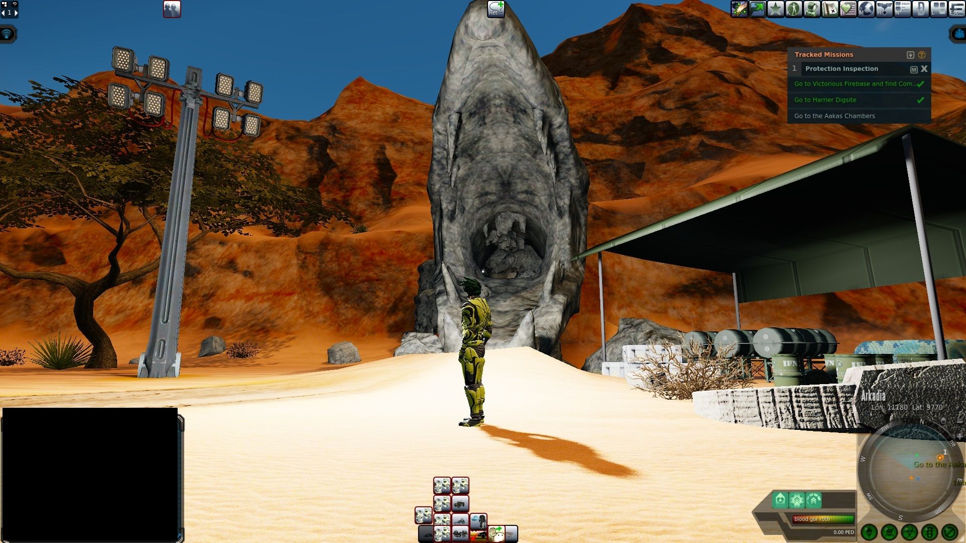 entry point for instance and the mission is a giant snake-shaped cave entry point on Planet Arkadia.jpg