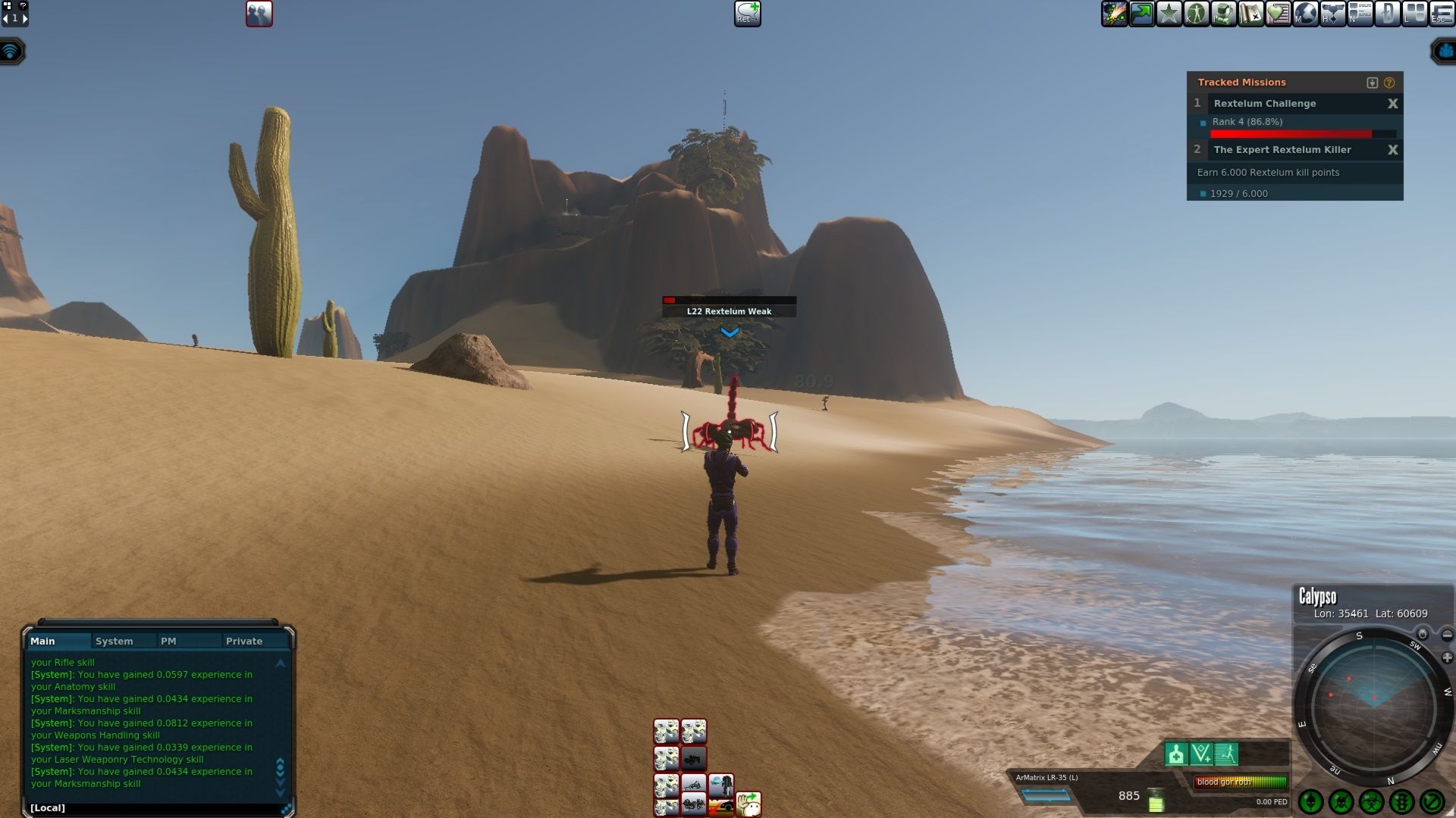 a nice view if it was not for Rextelum in Entropia Universe.jpg