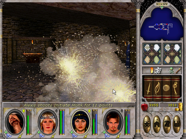 getting hit by incoming damage Temple Of The Sun Might and Magic VI.png