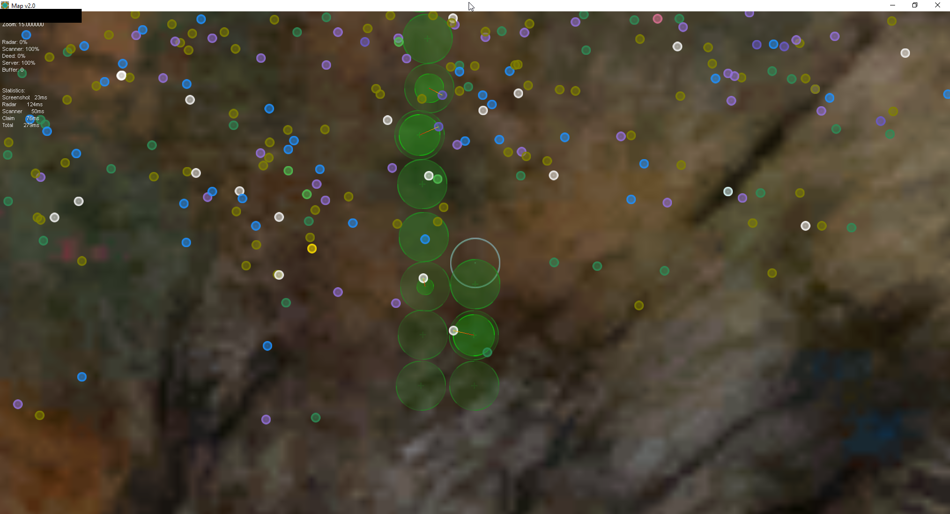 Little big mining map showing where I dropped a mining probe.png