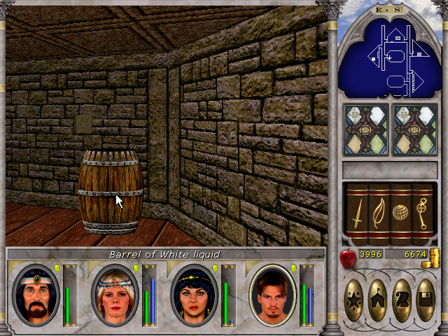 barrel of white liquid in Shadow Guild Hideout Might and Magic VI.png