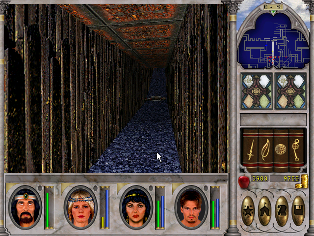 long tunnel used to clear out all the goblins Hall Of The Fire Lord Might And Magic Vi.png