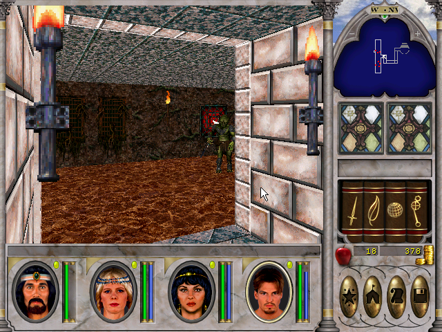 clearing out some goblins in the first room in might and magic vi.png