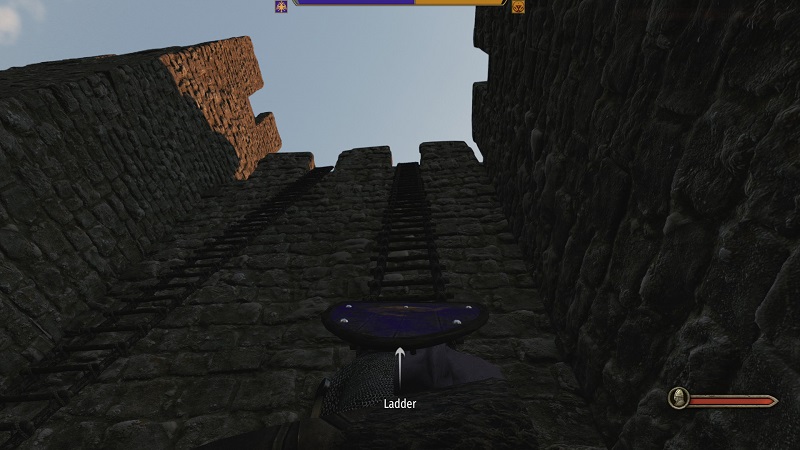 Mount and Blade II Bannerlord siege climbing up a ladder.jpg