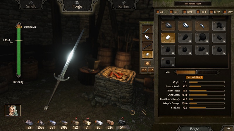 Mount and Blade II Bannerlord smithing two handed weapon.jpg