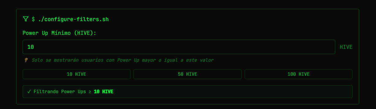 Mínimo de HIVE para participar
