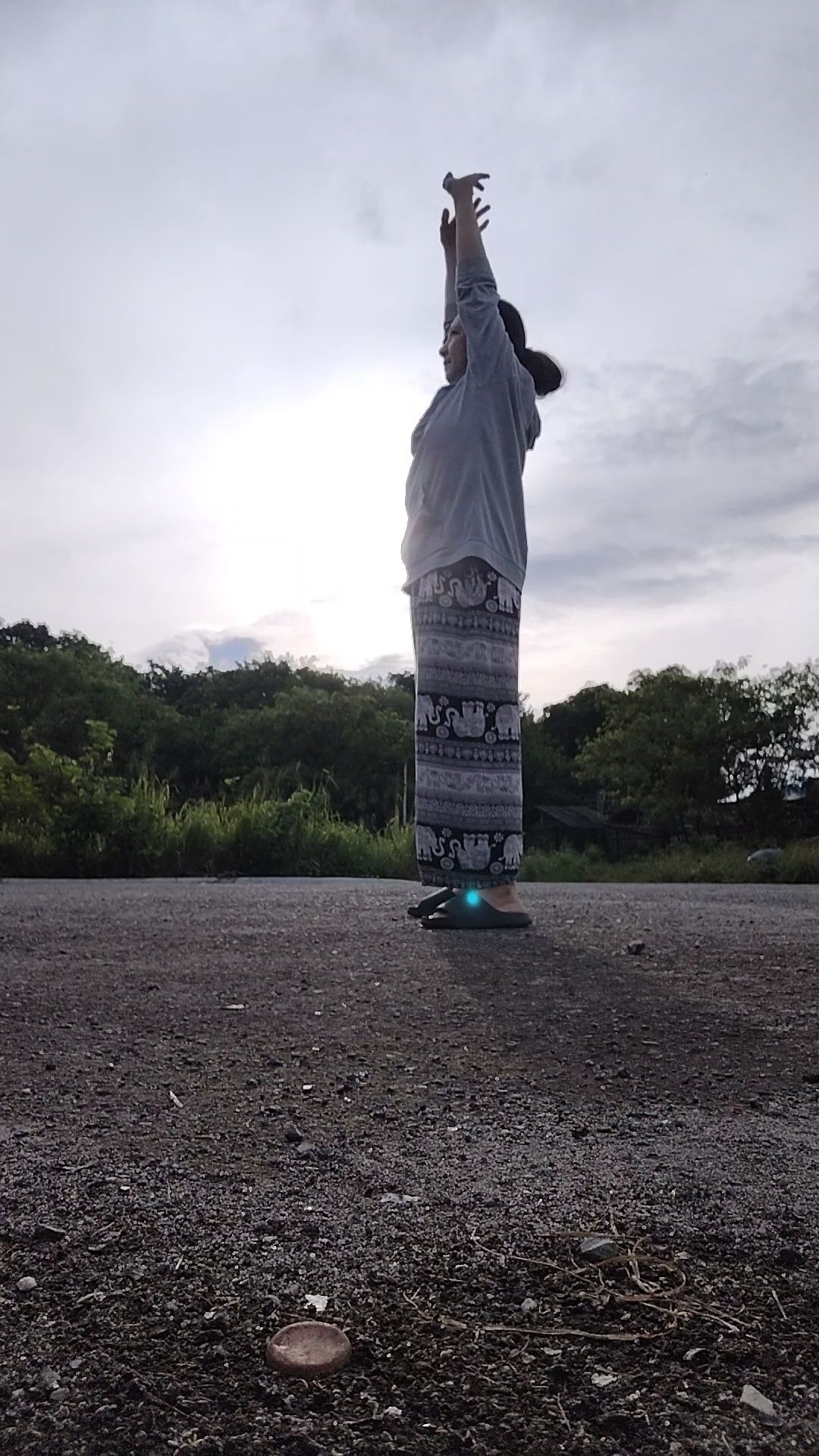 Stretching my body, welcoming a brand-new day.