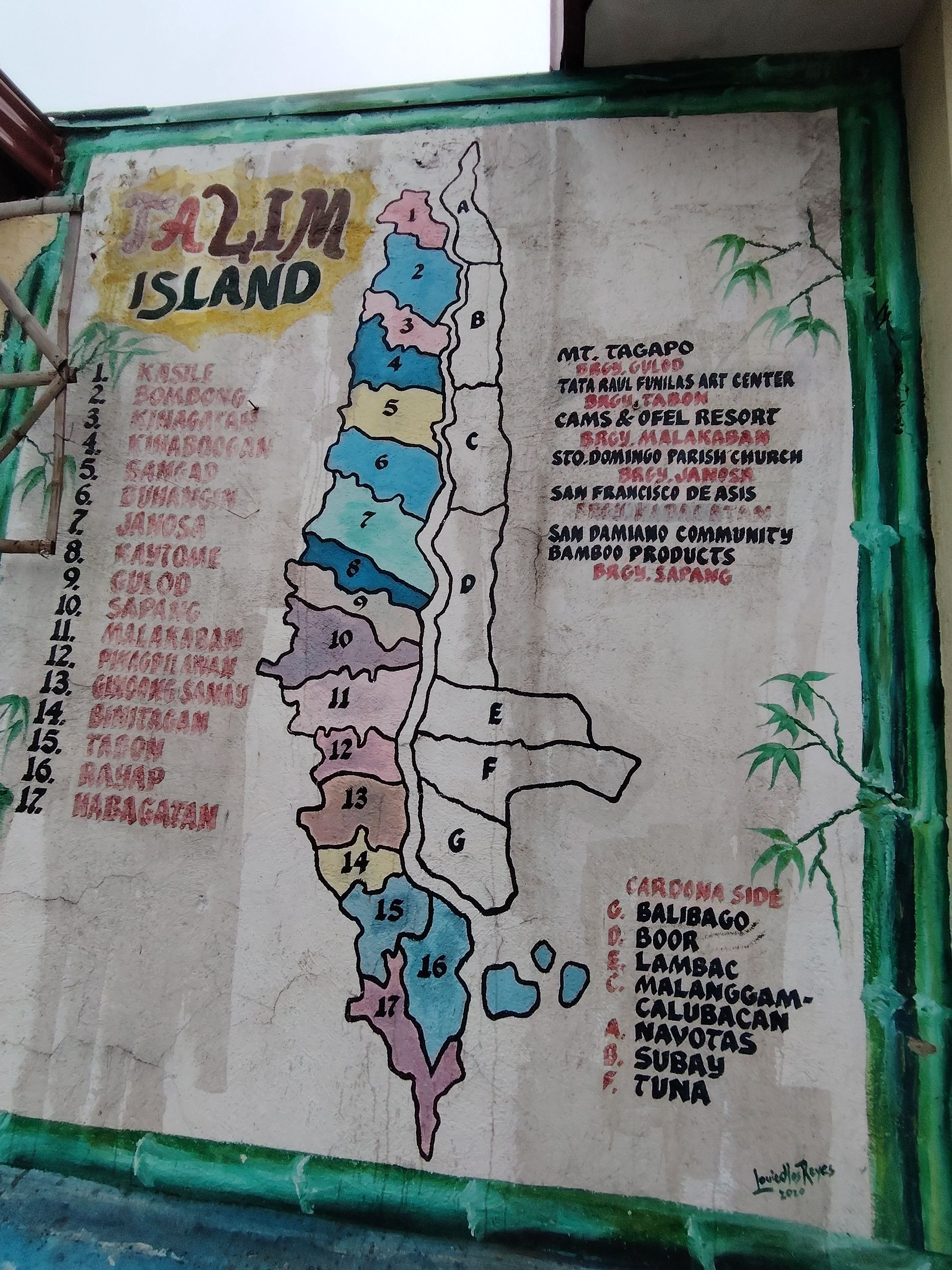 Talim Island painted map