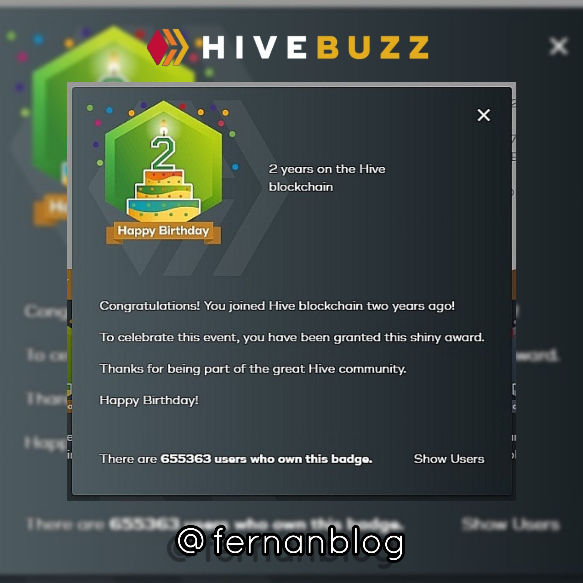 Insignia de aniversario HiveBuzz.jpg
