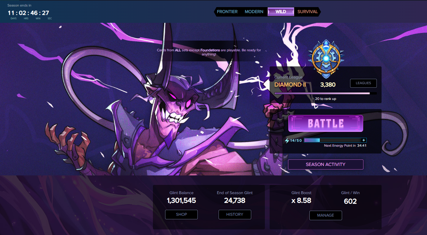 The Wild Format Adventure: Pushing for Champion League and a 1.3M Glint Haul