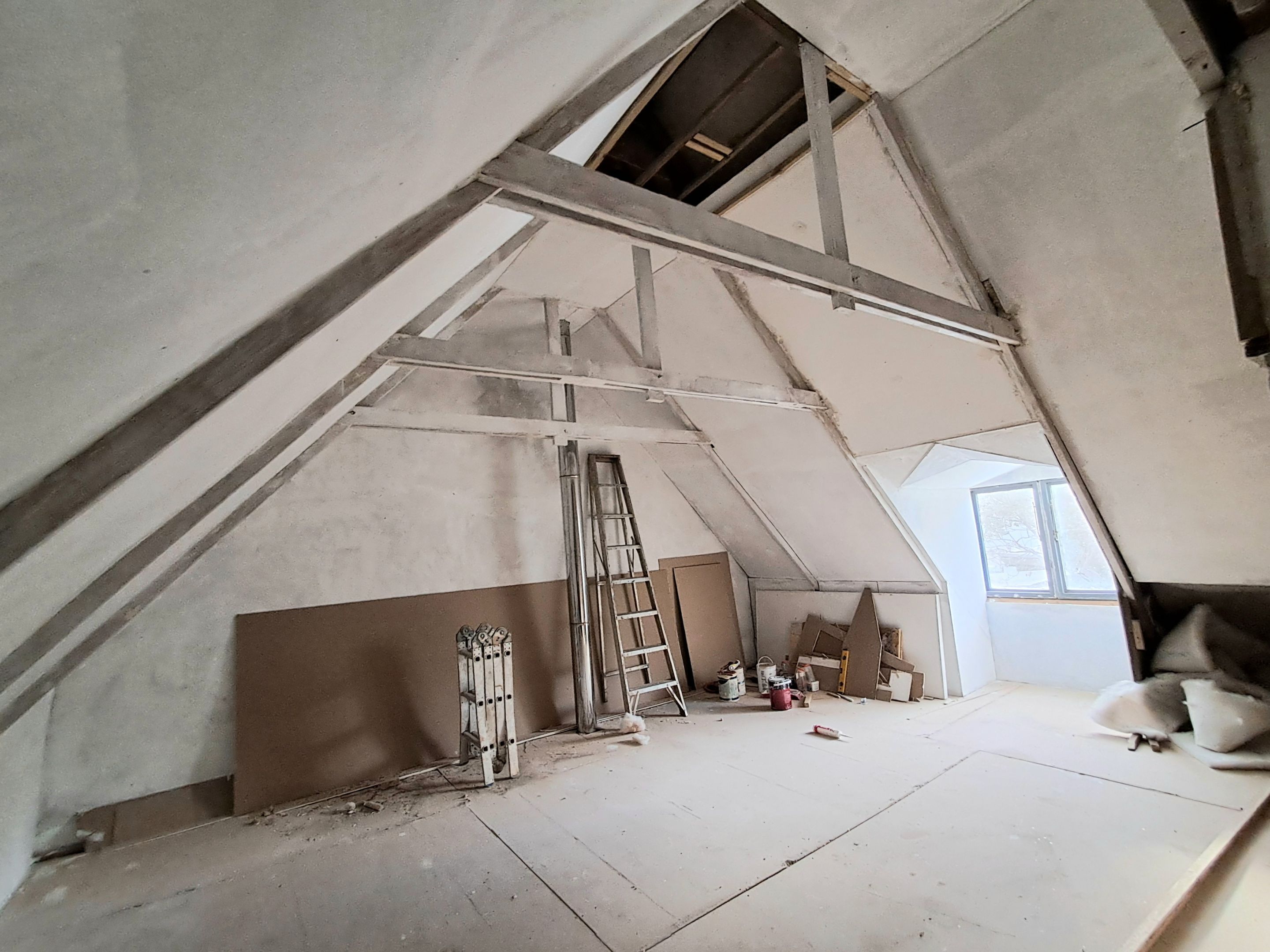 First coat from the stairs