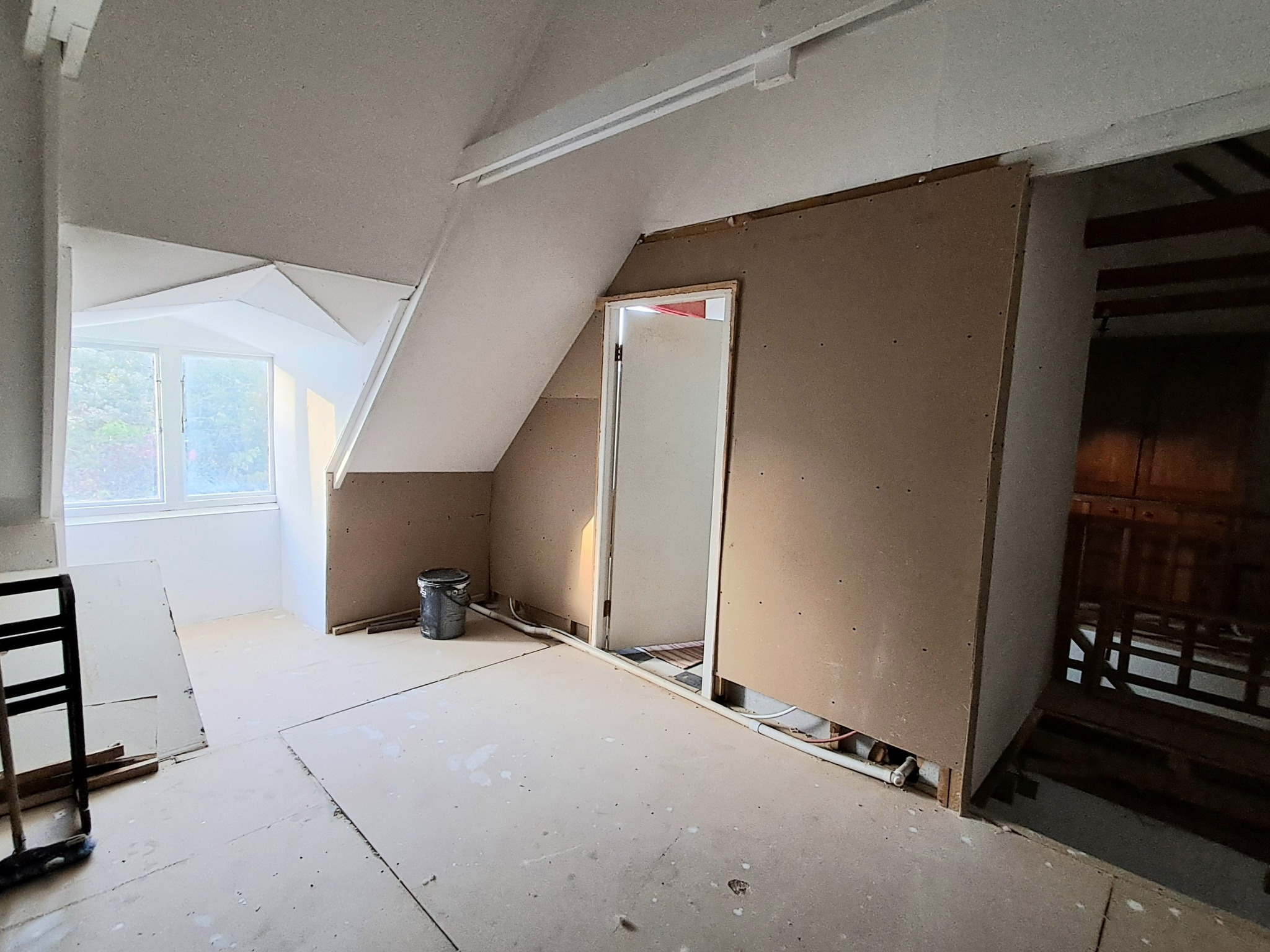 Bathroom walls, clad