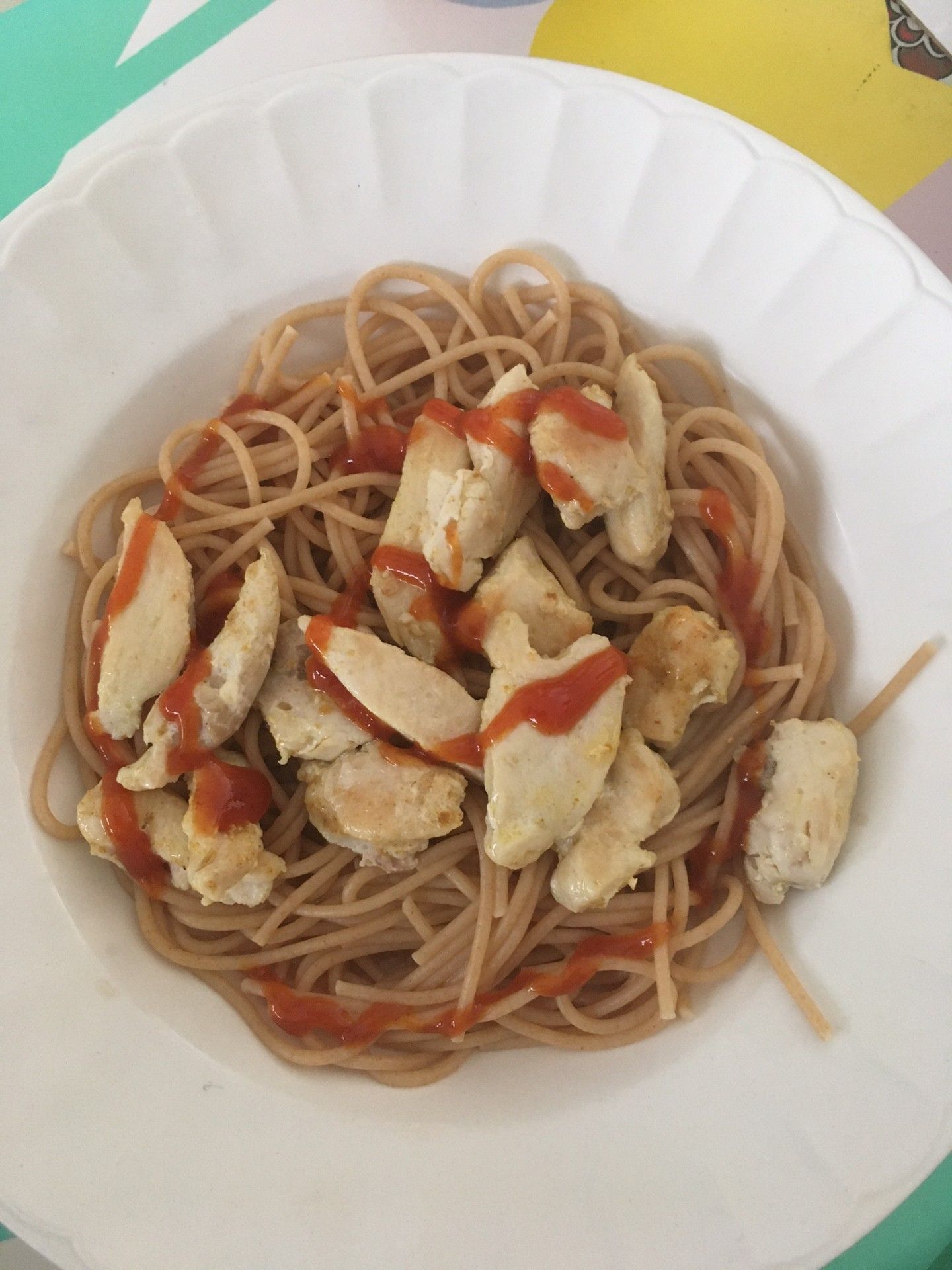 12sept25 spaghetti poulet ketchup.jpg