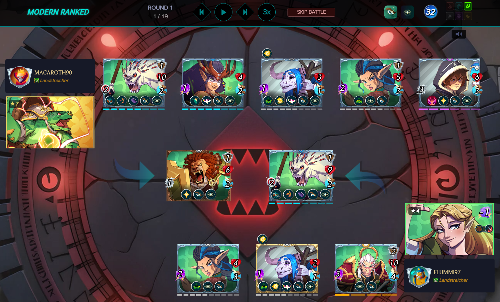 Click on the picture to replay the battle